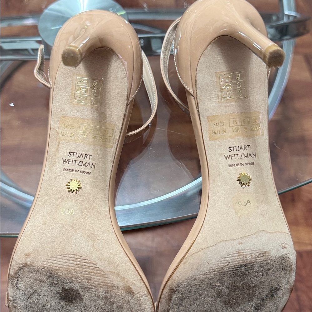 Stuart Weitzman Sandals Heels “Nudistcurve” Nude 9.5 - Picture 4 of 4